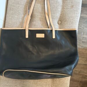 Coach Black and Tan Tote Bag